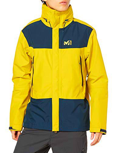 Millet Grands Montets GTX Jkt Rain Jacket, Mens, Wild Lime/Orion Blue, S