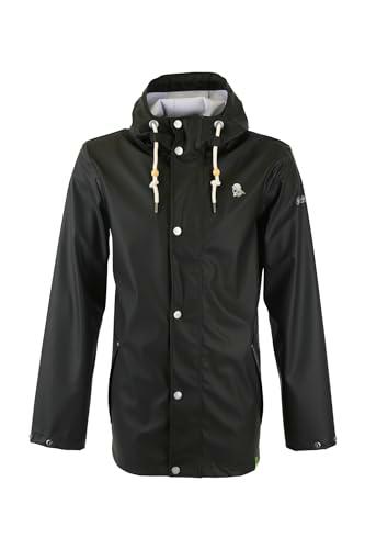 acalmar Chubasquero Chaqueta para Lluvia, Negro, M para Hombre