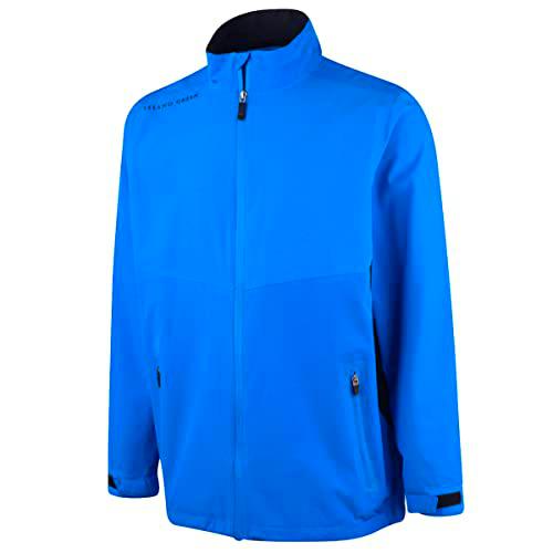 Island GREEN Chaqueta elástica Impermeable para Hombre, Azul, S