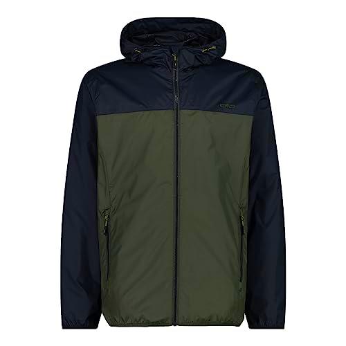 CMP Chaqueta Hombre Rain Fix Capucha, Verde Aceite, 56