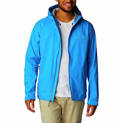 Columbia Evapouration Chubasquero, Azul Claro, L para Hombre