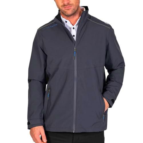 Island GREEN Chaqueta impermeable para hombre, gris oscuro, L