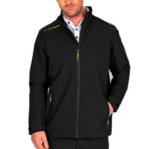 Island GREEN Chaqueta impermeable para hombre, Negro, XXL