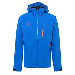 Izas Karako Chaqueta Impermeable, Hombre, Azul Royal/Naranja, M