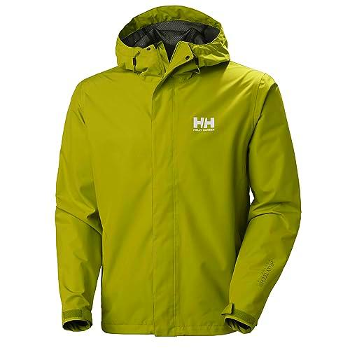 Helly Hansen Seven J Jacket, Chaqueta Impermeable Hombre, Verde, S