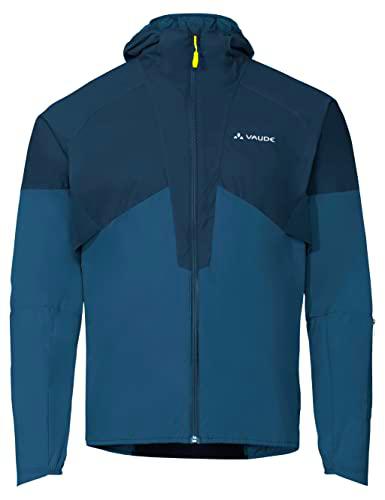 VAUDE Chaqueta Cortavientos para Hombre, Dark Sea, Large