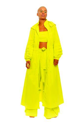 CHAOUICHE Chubasquero para Mujer , Verde, XXXXXL