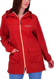 Deproc Active Damen Regenmantel Regenjacke mit Kapuze Wasserdicht Wetterfest Windbreaker Übergangsjacke Lynn Women Chaqueta para Lluvia