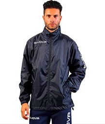 givova Win Rain Jacket Wind, Negro, 3XS Unisex Adulto