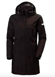 Helly Hansen W Aden Long Chaqueta, Mujer, Black, L