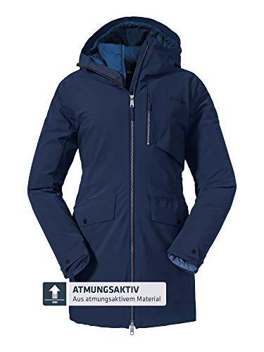 Schöffel 3in1 Parka Moskau L Invierno Transpirable con Acolchado ecológico y Cintura elástica