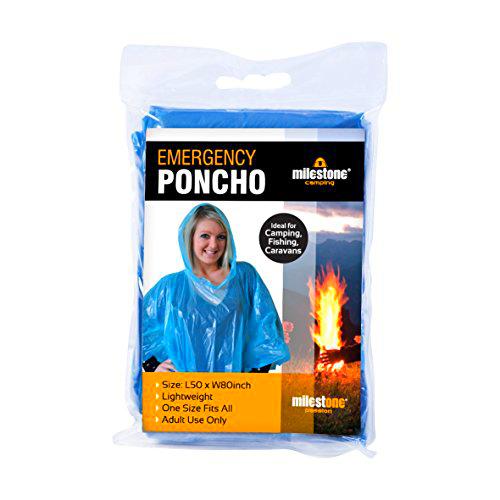 Poncho de Emergencia Milestone Camping - Azul