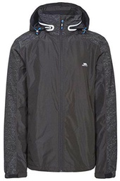 Trespass Prominente, Reflectante Estampado S, Chaqueta de Ciclismo Impermeable Reflectante con Capucha Oculta para Hombre