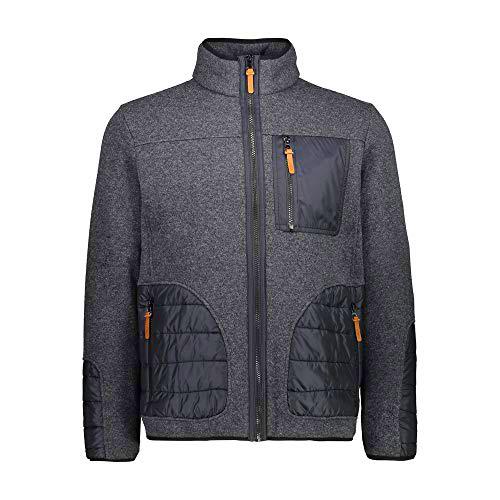 CMP Giacca in Lana Wooltech Chaqueta, Hombre, Carbone M, 48