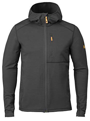 FJALLRAVEN Keb Fleece Hoodie M Sudadera, Hombre, Gris (Dark Grey/Black), L