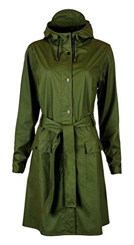 RAINS Curve Jacket Chaqueta, Mujer, Green, L/XL