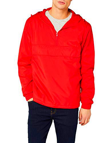 Urban Classics Basic Pullover Suter pulver, Rojo (Fire Red 00697)