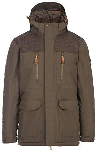 Trespass Rockwell - Chaqueta impermeable para hombre con capucha extraíble y cordón ajustable en el dobladillo