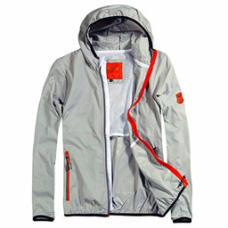 EXUMA Hombre Ropa para Exteriores Lluvia Chaqueta, Gray, L, 351143