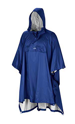 Ferrino Todomodo Ripstop Poncho, Unisex Adulto, Azul, S/M-135 cm