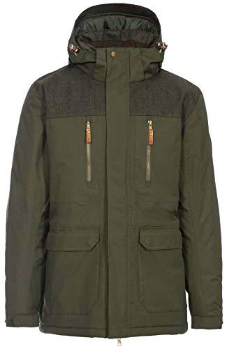 Trespass Rockwell - Chaqueta impermeable para hombre con capucha extraíble y cordón ajustable en el dobladillo