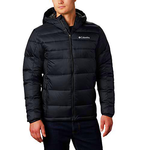 Columbia Buck Butte Chaqueta Aislante con Capucha para Hombre, Negro, XL