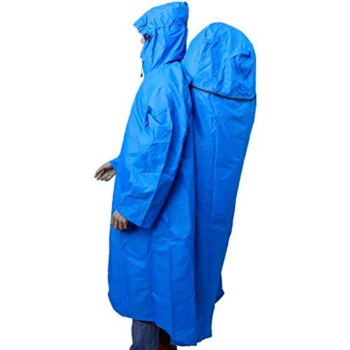 LOWLAND OUTDOOR Poncho de lluvia con mochila, azul, XL