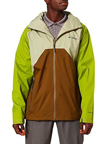 Columbia Rain Scape Chaqueta Impermeable, Hombre, Verde (Safari