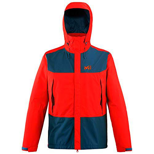 Millet Grands Montets GTX Jkt Rain Jacket, Fire/Orion Blue, M Mens