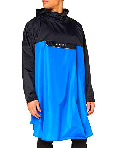 VAUDE Poncho Valero - Chubasquero de acampada y senderismo, Azul, L