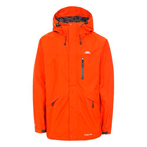 Trespass Chaqueta impermeable Corvo para hombre, naranja quemado, XS