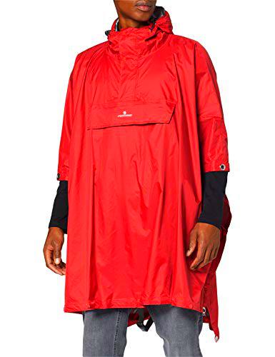 Ferrino Todomodo Ripstop Poncho, Unisex Adulto, Red, S/M-135 cm