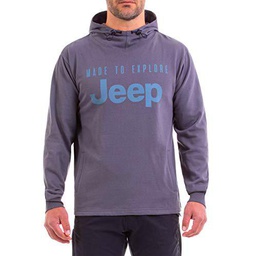 Jeep Invernale con Cappuccio Regolabile E Tasche Frontali per con Slogan Made To Explore Camiseta