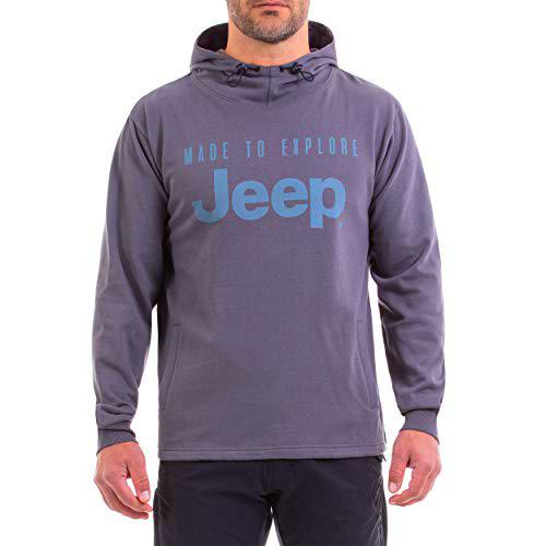 Jeep Invernale con Cappuccio Regolabile E Tasche Frontali per con Slogan Made To Explore Camiseta