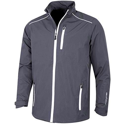 Island Green Zip Through Waterproof Windproof Breathable Sports Rain Jacket