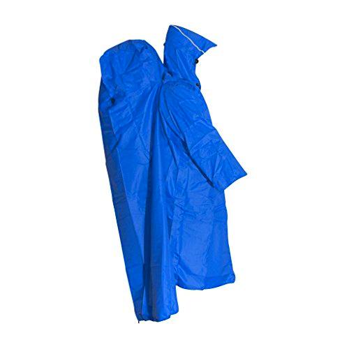 LOWLAND OUTDOOR - Poncho de lluvia con mochila, color azul, L