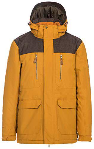 Trespass Rockwell - Chaqueta impermeable para hombre con capucha extraíble y cordón ajustable en el dobladillo