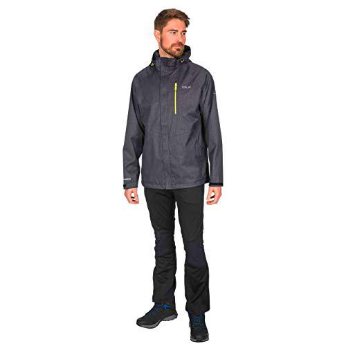 Trespass Dupree - Chaqueta impermeable con capucha extraíble para hombre