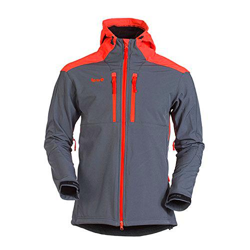 Izas Castor Chaqueta Softshell, Hombre, Dark Grey Orange, XXL