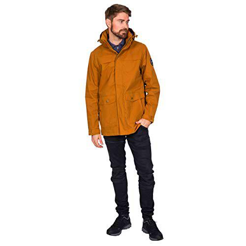 Trespass Rowland - Chaqueta impermeable con capucha extraíble para hombre