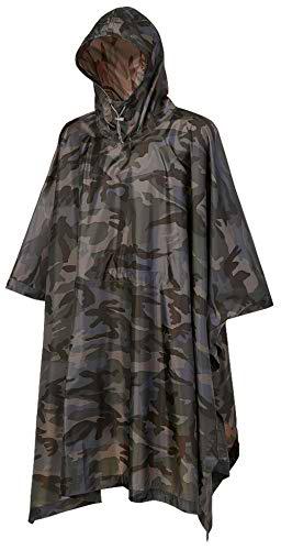 Brandit Ripstop Poncho, Darkcamo, Einheitsgröße para Hombre