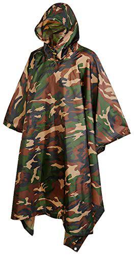 Brandit Ripstop Poncho, Woodland, Einheitsgröße Große Größen para Hombre