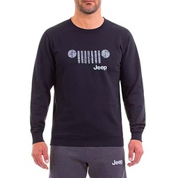 Jeep Girocollo Invernale per con Stampa Griglia Sul Petto E Logo Camiseta