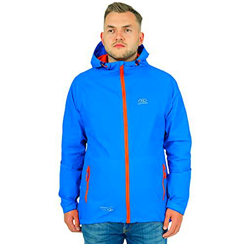 HIGHLANDER Stow &amp; Go Chaqueta, Hombre, Azul, S