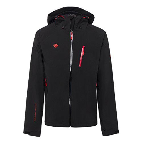 Izas Olson Chaqueta Impermeable, Hombre, Negro/Rojo, S