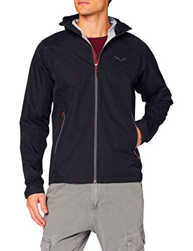 SALEWA Puez (Aqua 3) PTX M Cortavientos, Hombre, Negro (Black out / 0730), 60 / 5X