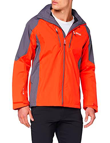 Regatta RMW337 Chaqueta, Cajun Naranja/Rinoceronte Negro (Rhino)