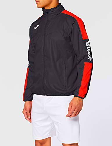 Joma 100689.106 Chubasquero, Hombre, Negro-Rojo, XL