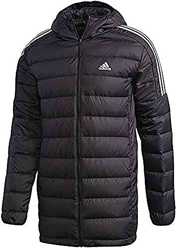 adidas ESS Down Parka Jacket, Black, M Mens