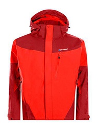 Berghaus Arran Chaqueta Impermeable, Hombre, Volcano/Red Dahlia, Medium